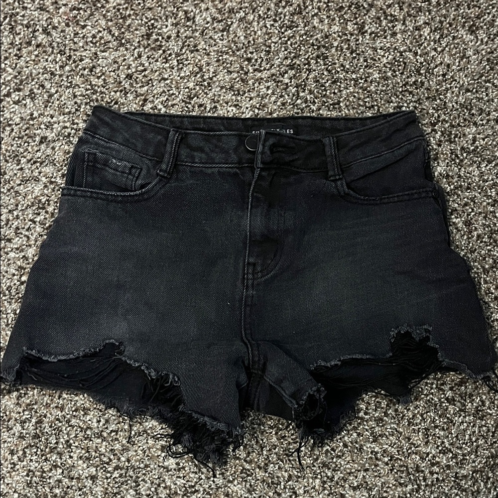 Sincerely Jules Black Denim Jean Shorts